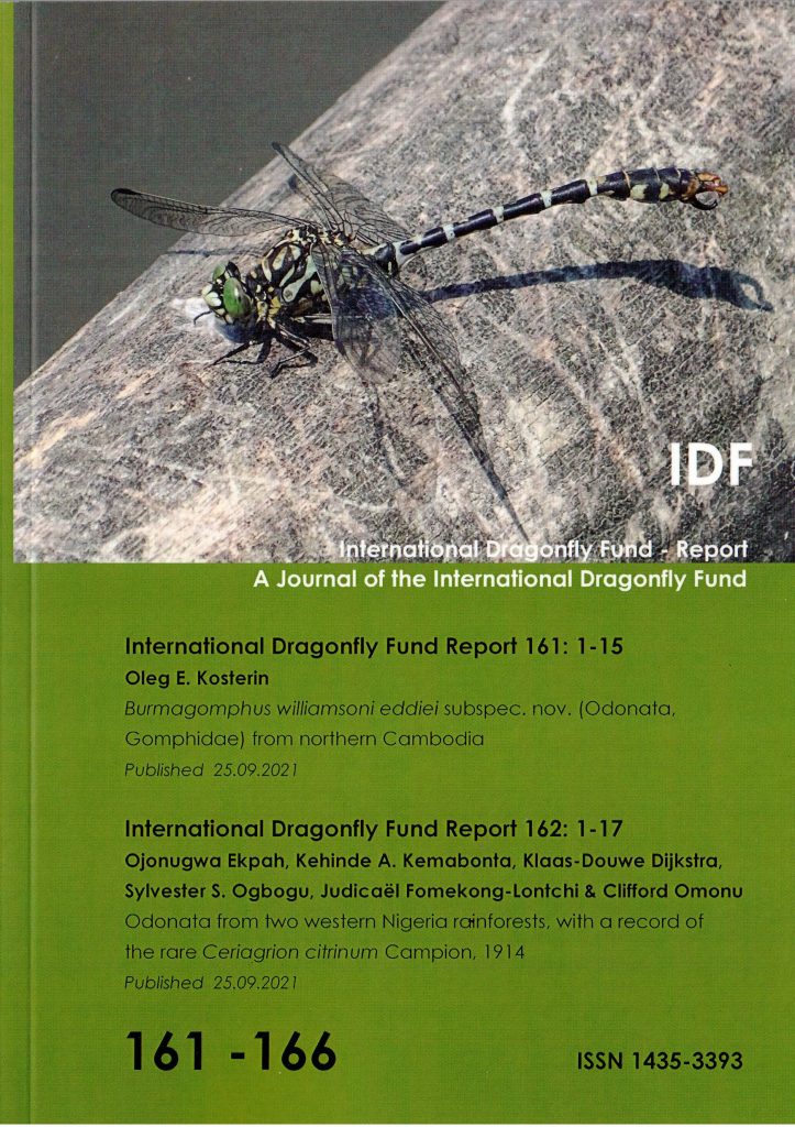 Journal of the International Dragonfly Fund. Sammelband (International Dragonfly Fund – Report 161 - 166)